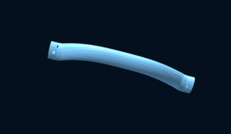 Boat Grab Handle — Custom Size, Countersunk Mounts (3D Print) — foto 3