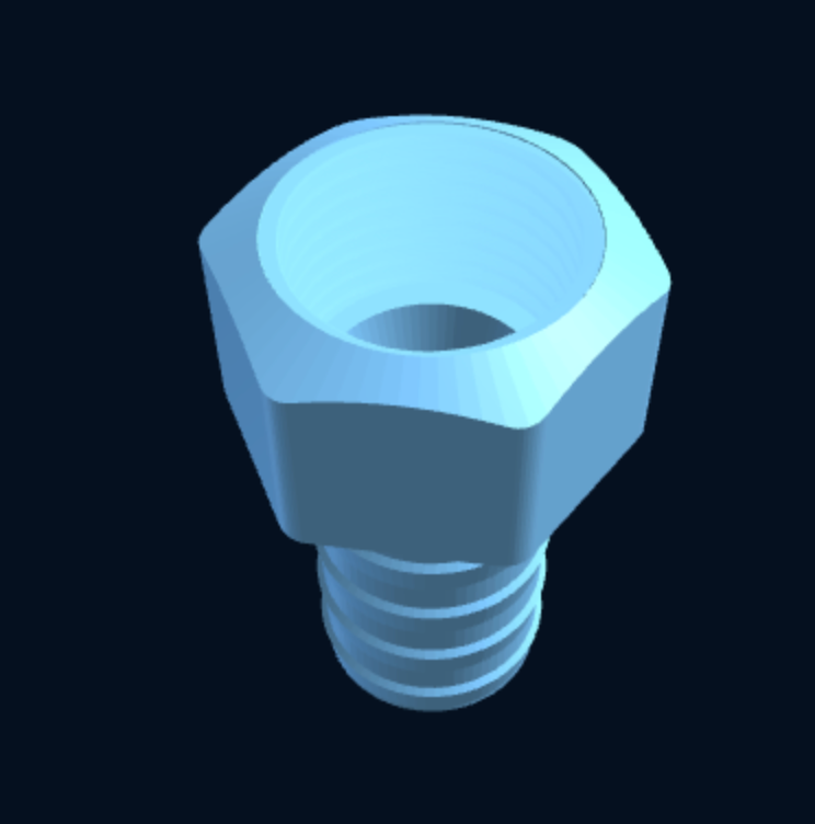 BSP Female Hose Barb Fitting — Parametric (3D Print) — foto 1