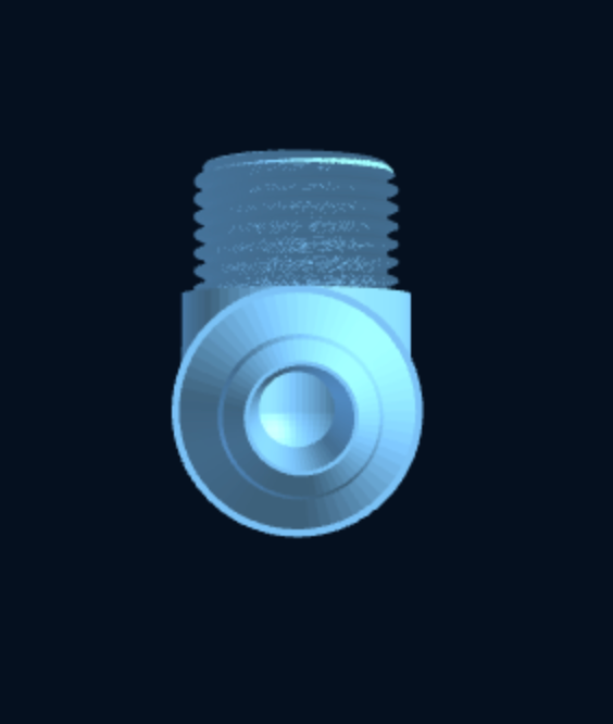 Elbow — BSP Male × Hose Barb — Parametric (3D Print) — foto 2