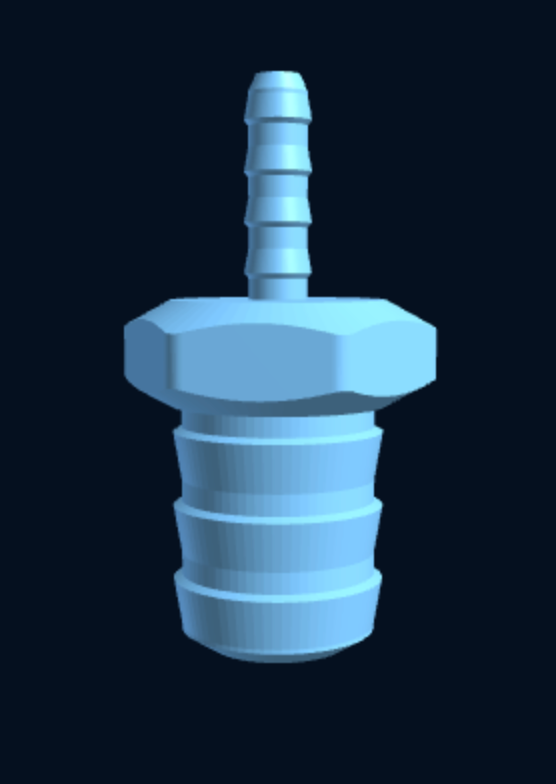 Hose Barb Connector / Reducer (Barb–Barb) — Parametric (3D Print) — foto 2