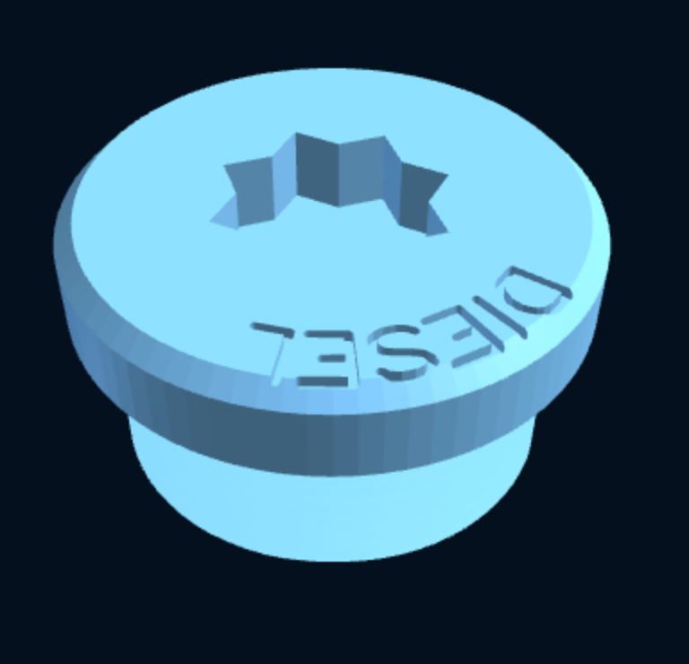 3D-printed boat tank cap with winch socket