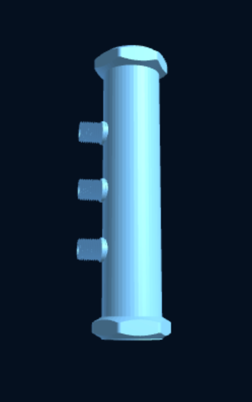 BSP Manifold Body (parametric outlets) — Parametric (3D Print) — foto 2