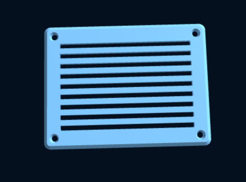 3D-printed boat cabin vent grille