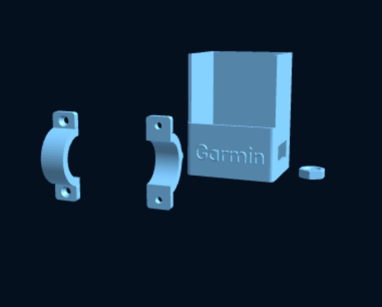 Tube/Rail Mount Device Holder — Tablet · Phone · Garmin (Parametric Kit, 3D Print) — foto 4
