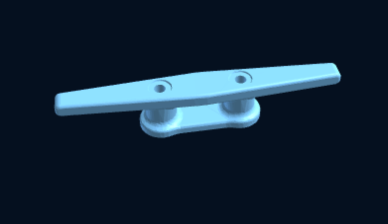 Boat Cleat — Custom Length, Threaded Holes or Studs (3D Print) — foto 5