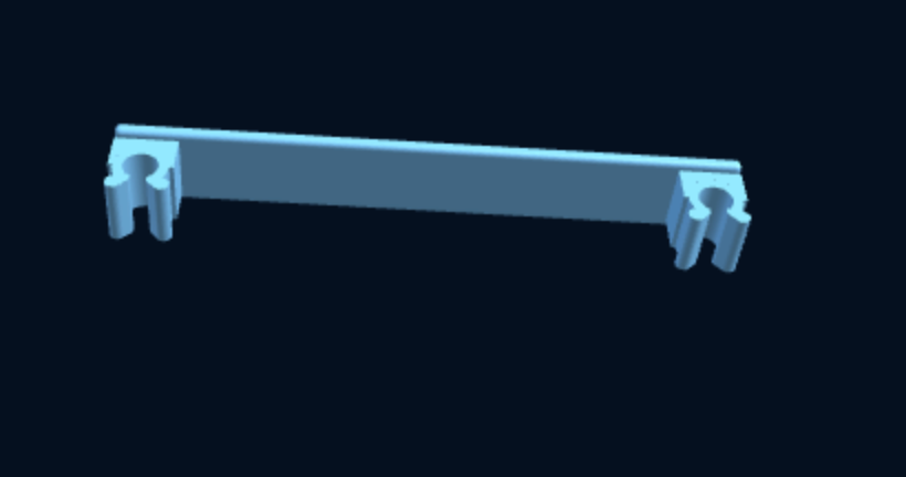 Cross Bar with 2 Snap Clips — Rail-Mount Bar for Modular Kits (Parametric, 3D Print) — foto 2