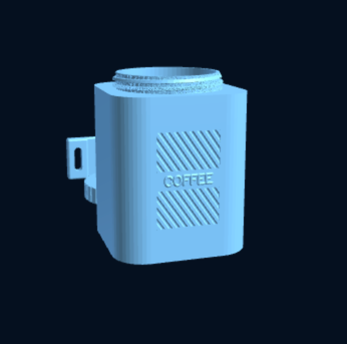 3D-printed Modular Jar Kit — Wall Rail + 1–3 Square Jars (Custom Names) — photo 1