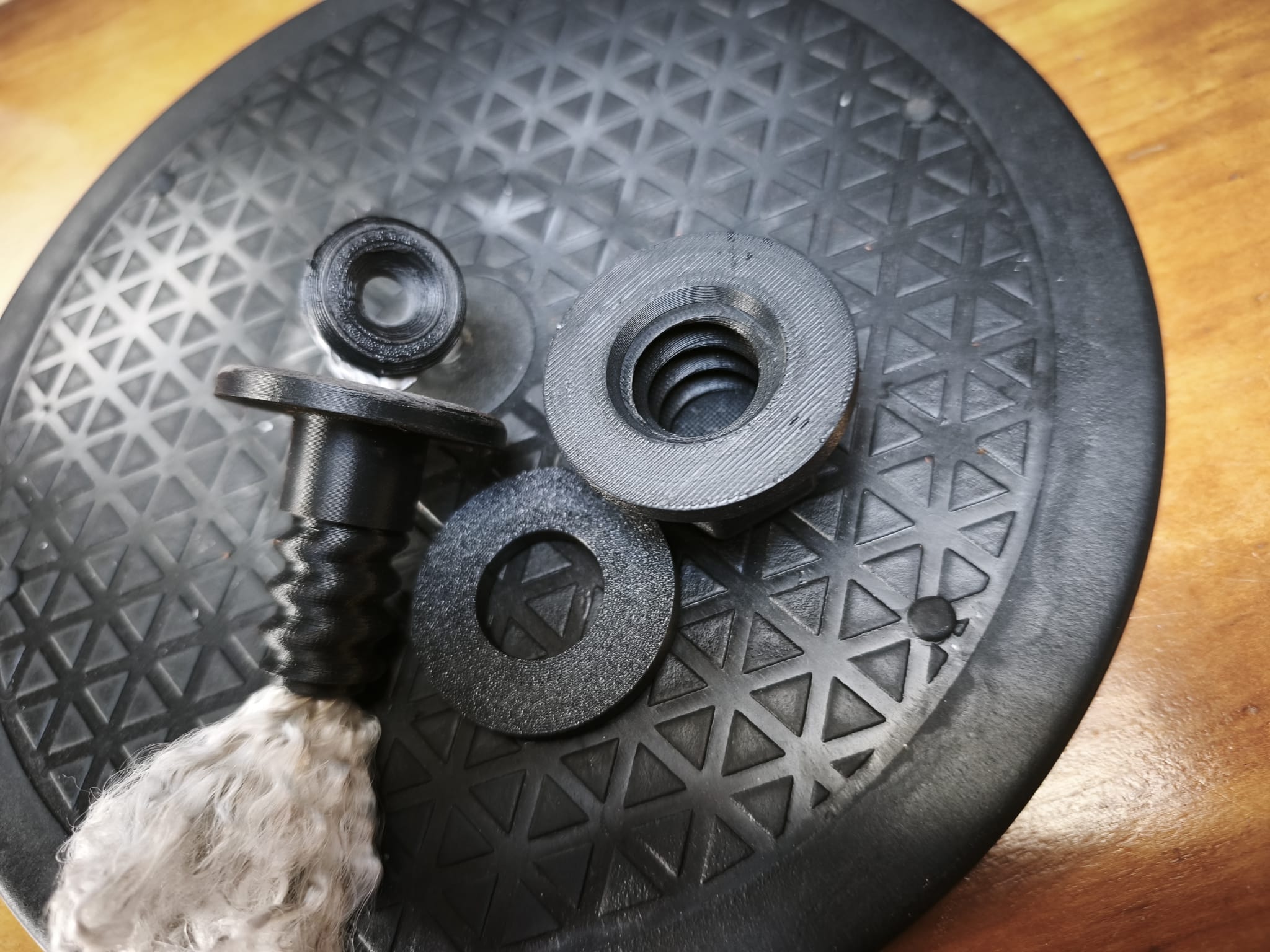 3D-printed Textile Padeye LIGHT — Threaded Bushing + Flanged Cap Nut — photo 4