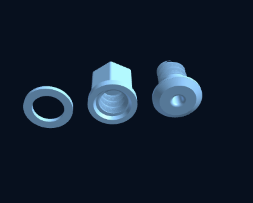 3D-printed Textile Padeye LIGHT — Threaded Bushing + Flanged Cap Nut — photo 8