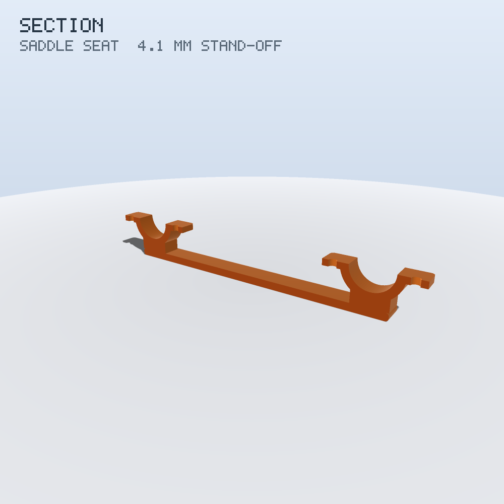 Twin Pipe-Clamp Cross Bar — Rail-Mount Bar for Modular Kits (Parametric, 3D Print)