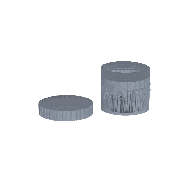 Storage Jar with Screw Lid + Custom Name — Parametric (3D Print, Free)