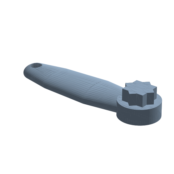 Boat Key — Winch Key for Tank/Deck Caps — Parametric (3D Print)