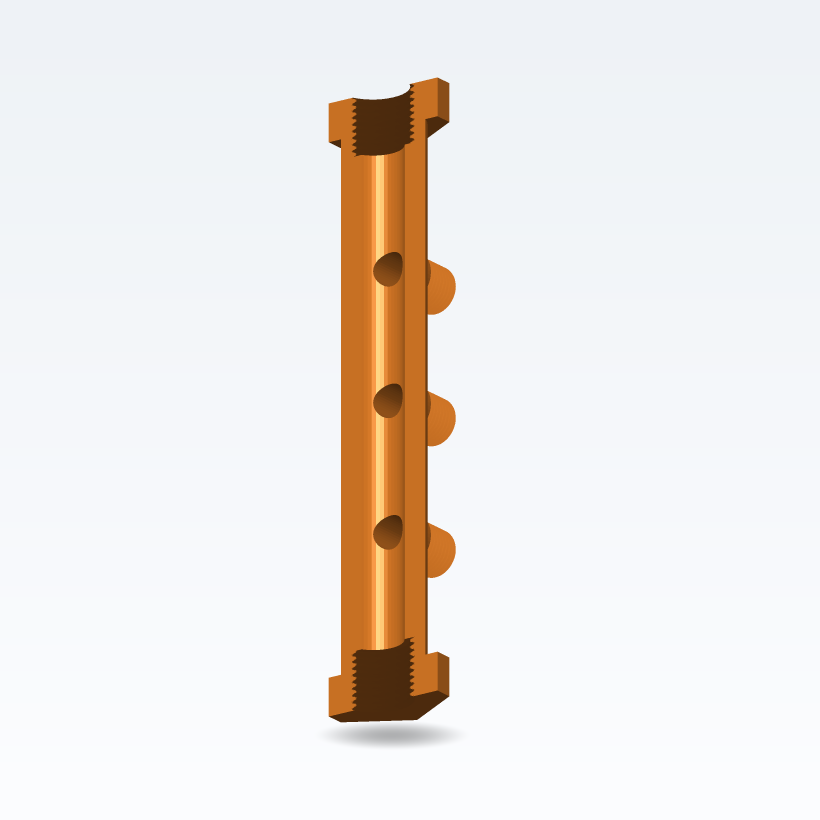 BSP Verteilerkörper (parametrische Auslässe) – Parametrisch (3D-Druck)