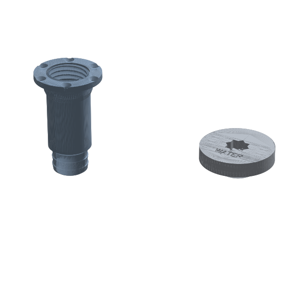 Deck Filler with Hose Barb + Winch Cap (Water/Diesel/Waste) — Parametric (3D Print)