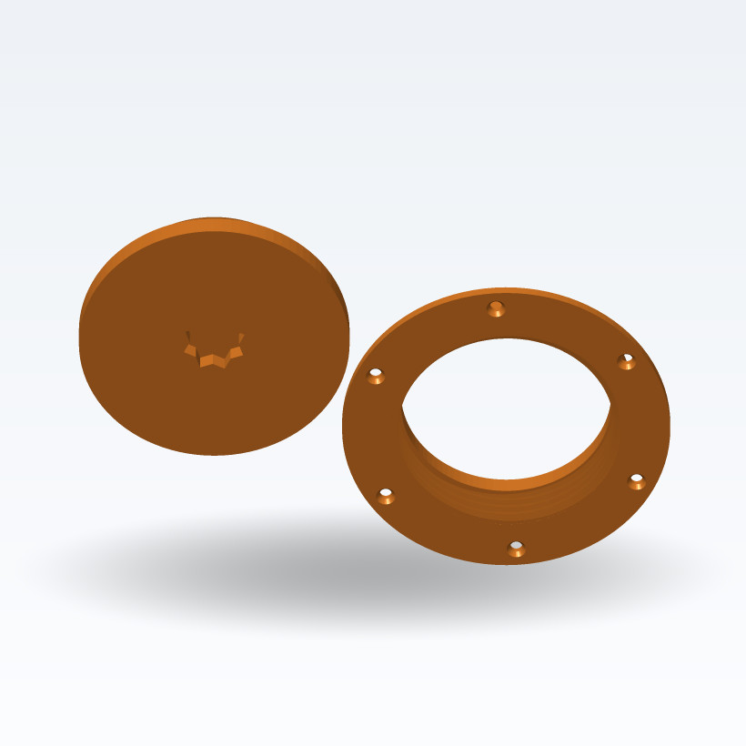 Einschraubbare Deckinspektionsplatte (windenöffnend) – Parametrisch (3D-Druck)