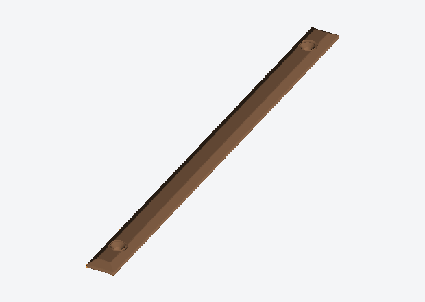 Flat Plate — Custom Size, Countersunk Holes, Rounded Edges (3D Print)