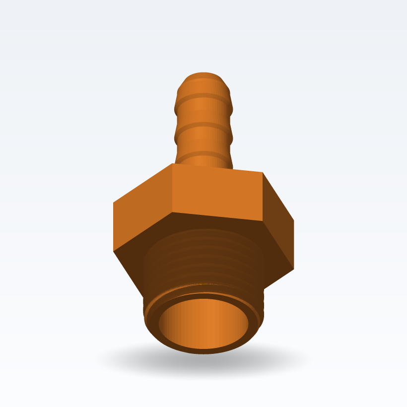 Conector de manguera BSP — Paramétrico (Impresión 3D)