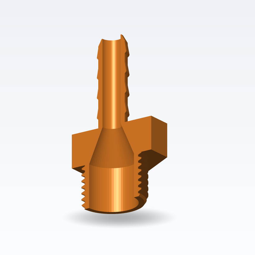 Conector de manguera BSP — Paramétrico (Impresión 3D)