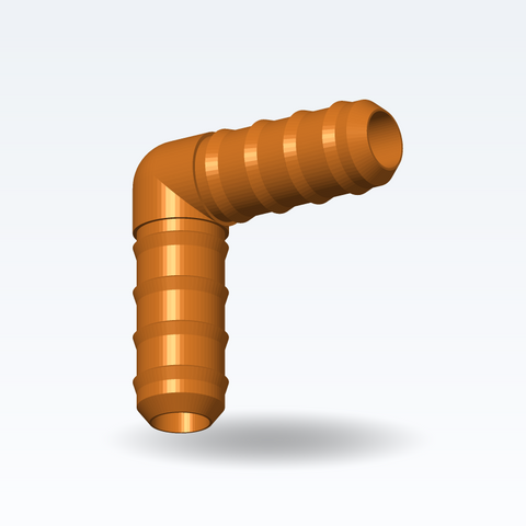Winkel-Schlauchanschluss / Reduzierstück — Parametrisch (3D-Druck)