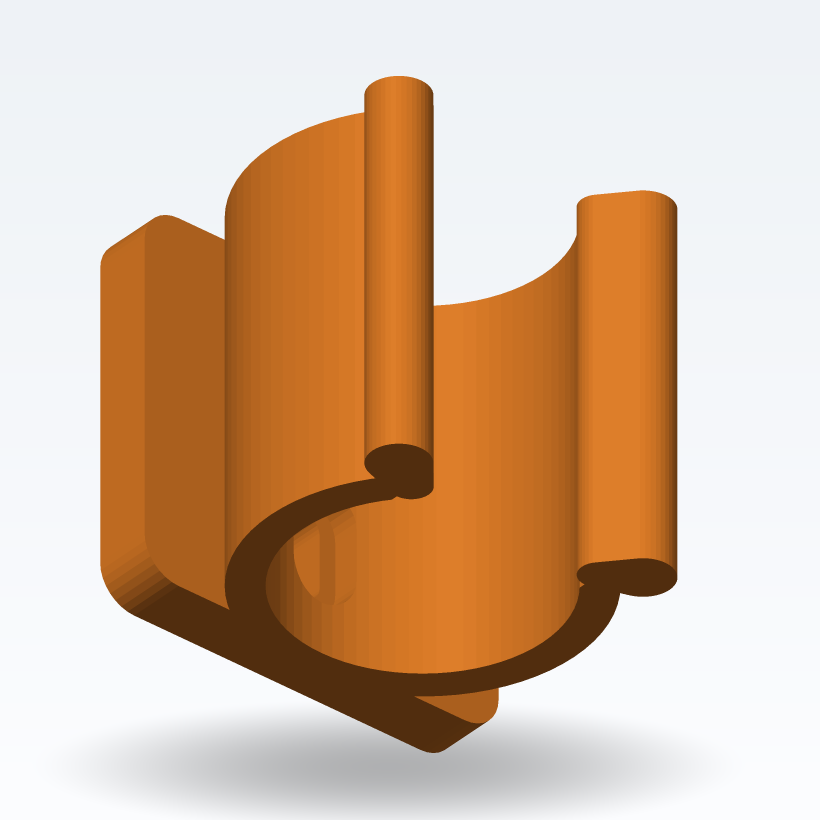 Kundenspezifischer Wandcliphalter — Parametrisch (3D-Druck)