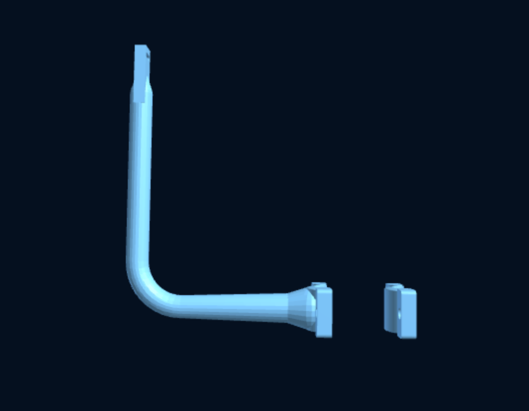 3D-printed Surf & SUP paddle board rack bracket for boat stanchions and guardrail
