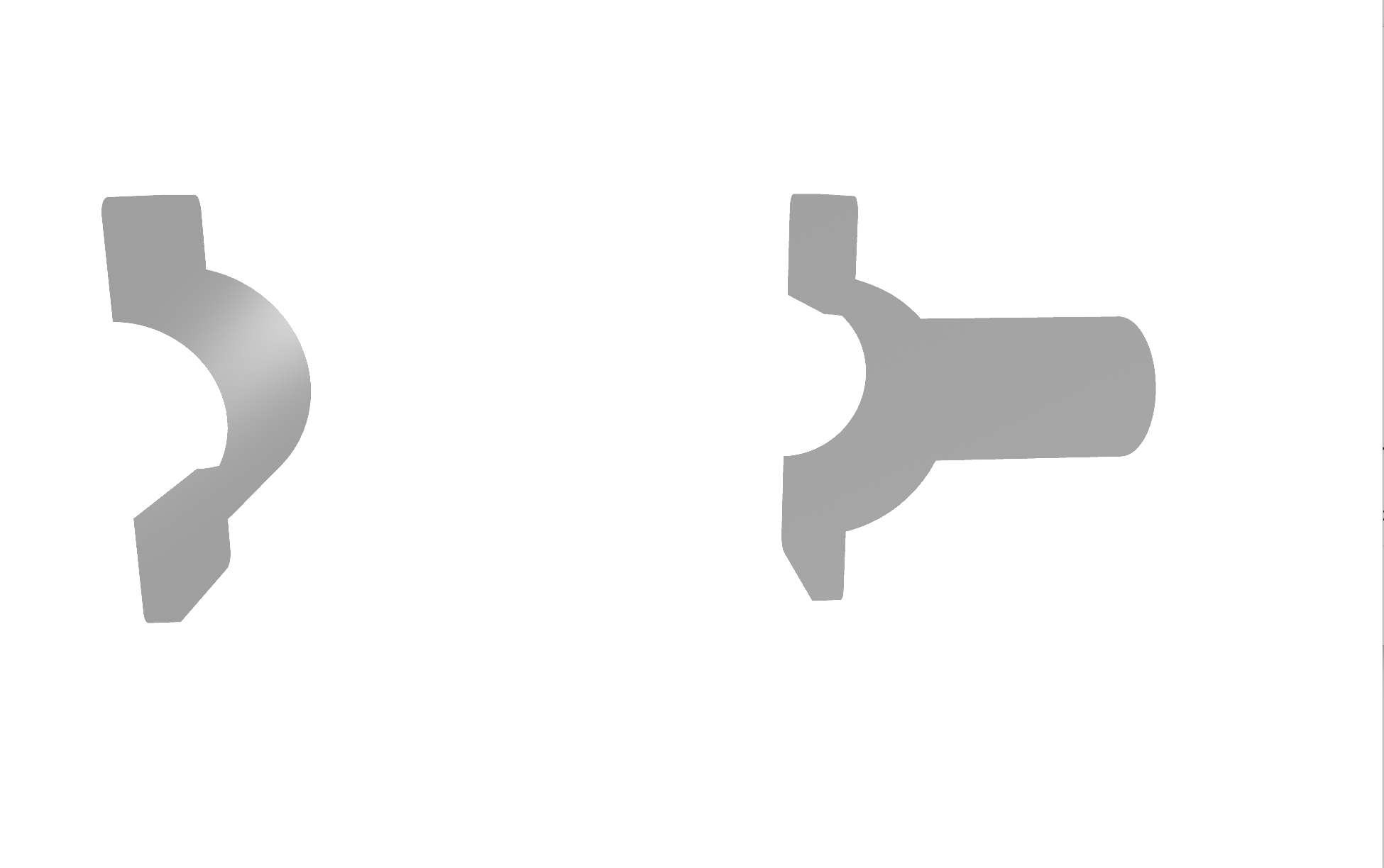 Pipe Wall Clamp — 2-Piece with Mounting Post (Parametric, 3D Print)