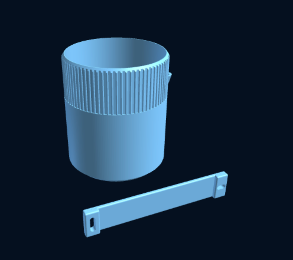 Hydro Wick Planter — Self-Watering Hydroponic Pot for 1 Plant (Parametric, 3D Print)