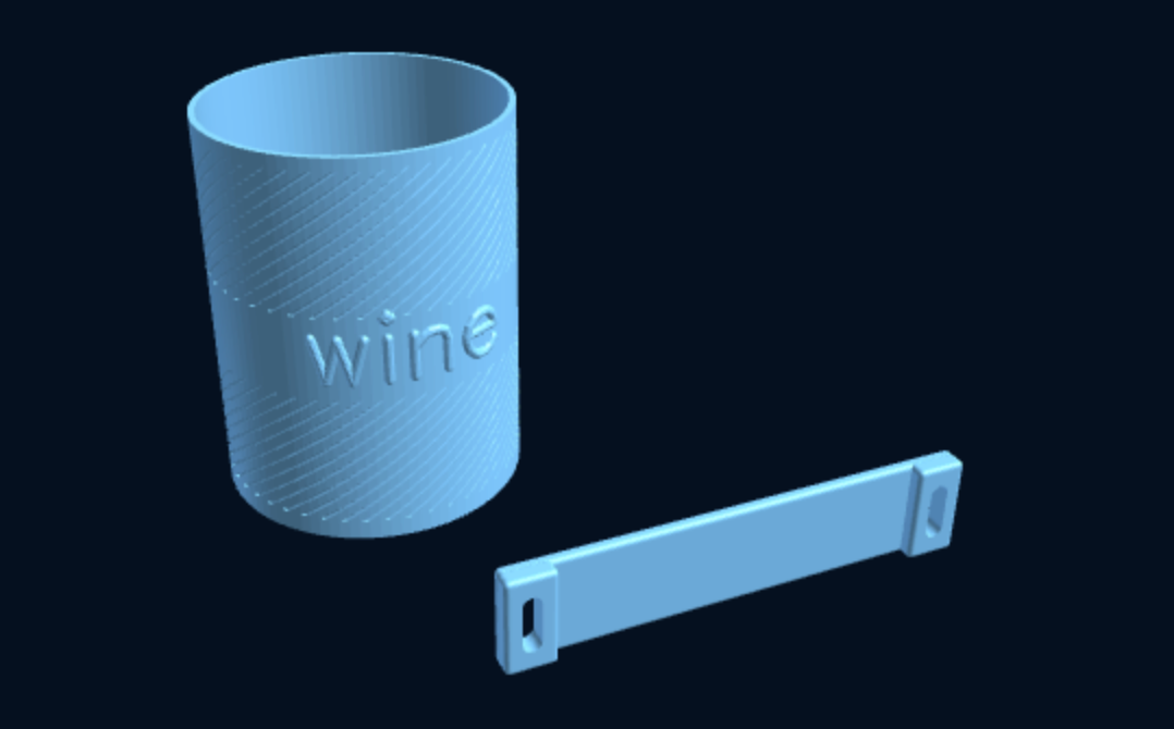 3D-printed modular cup and bottle holder kit