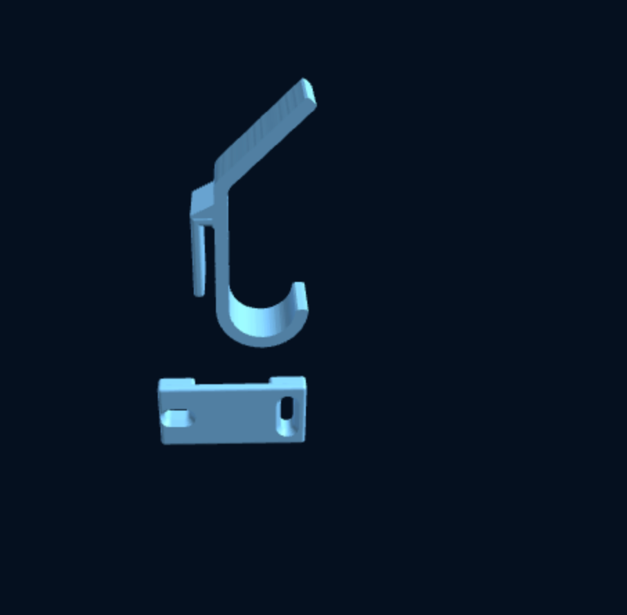 Modular Wall Hook Rail — Up to 5 Hooks on a 2-Screw Bar (Parametric, 3D Print) — foto 3