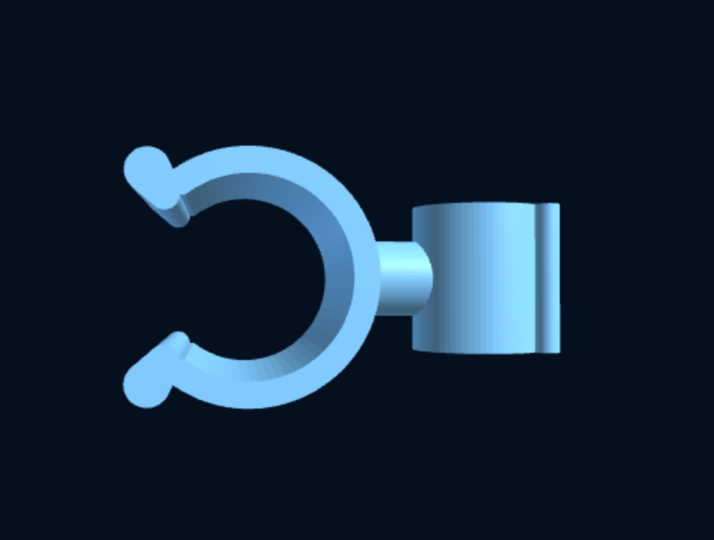 Double C-Clip Hook — Twin Swivel Clips (Parametric, 3D Print) — foto 1