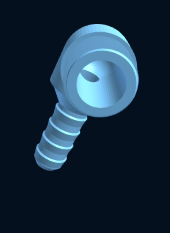 Elbow — BSP Male × Hose Barb — Parametric (3D Print) — foto 1