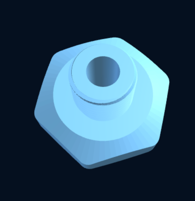 BSP Hex Nipple (Double Male) — Parametric (3D Print) — foto 1