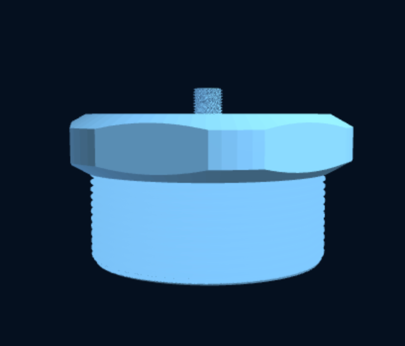 BSP Hex Nipple (Double Male) — Parametric (3D Print) — foto 4