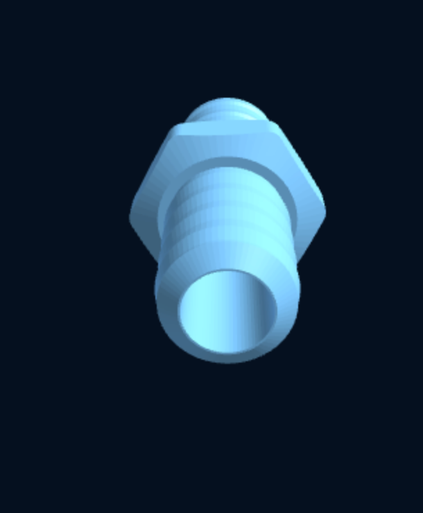 Hose Barb Connector / Reducer (Barb–Barb) — Parametric (3D Print) — foto 1