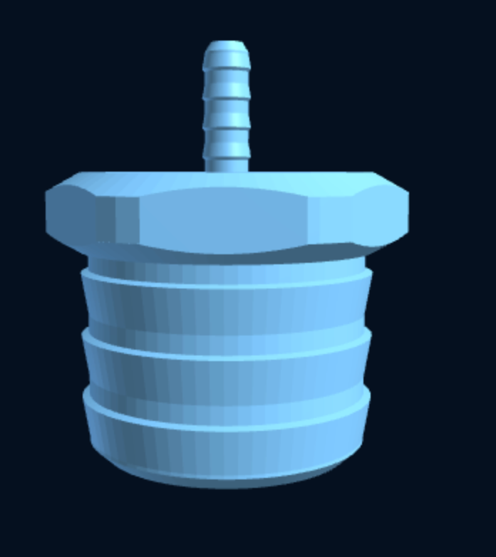 Hose Barb Connector / Reducer (Barb–Barb) — Parametric (3D Print) — foto 4