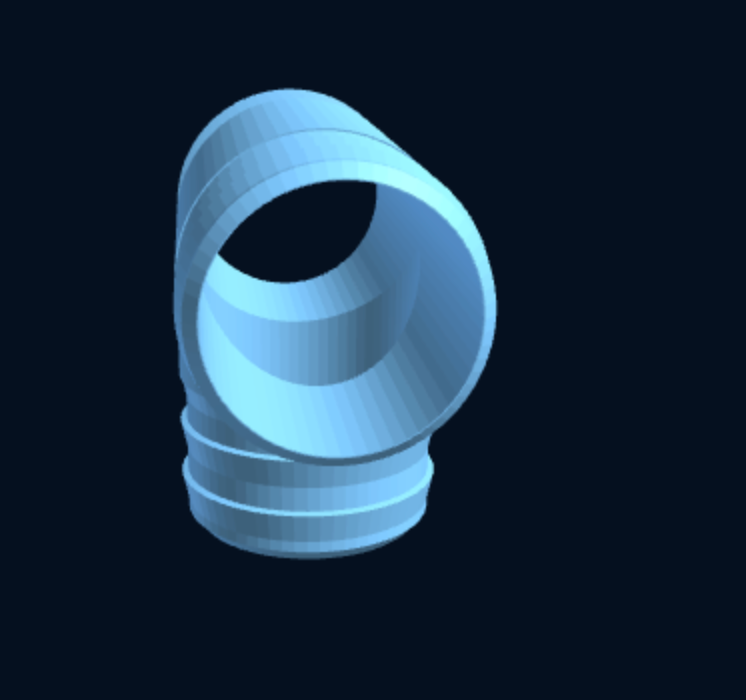 3-Way T Hose Barb Connector — Parametric (3D Print) — foto 5