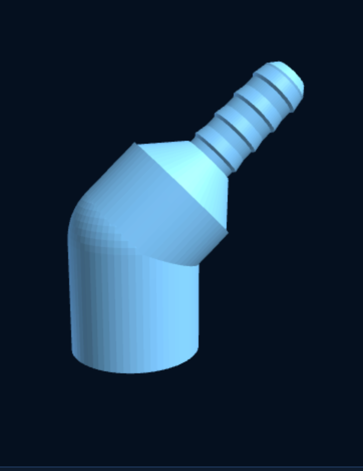 Elbow — BSP Female × Hose Barb — Parametric (3D Print) — foto 2