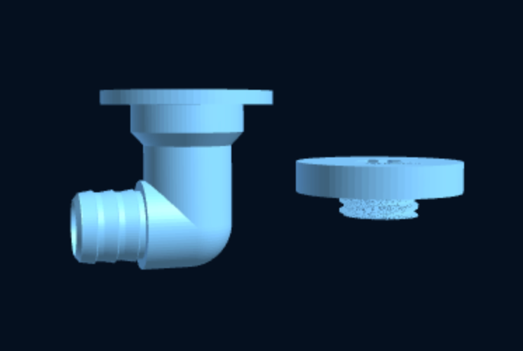 Deck Filler with Hose Barb + Winch Cap (Water/Diesel/Waste) — Parametric (3D Print) — foto 5