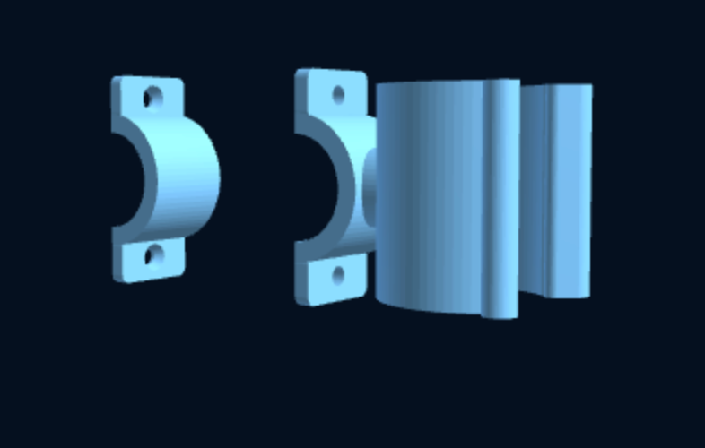 3D-printed tube-mount clip holder clamp