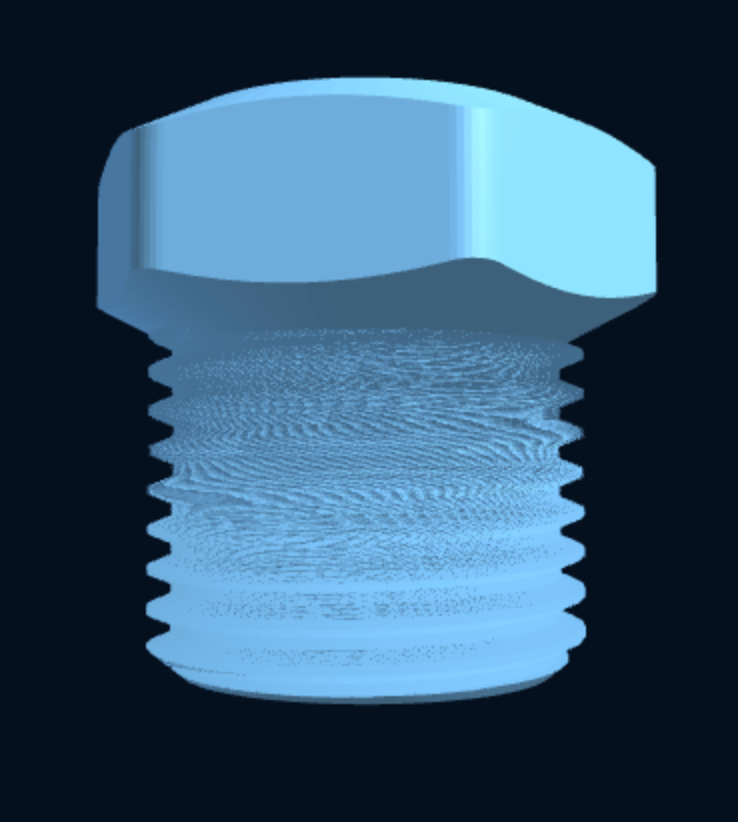 BSP Blanking Plug / Cap — Parametric (3D Print) — foto 2