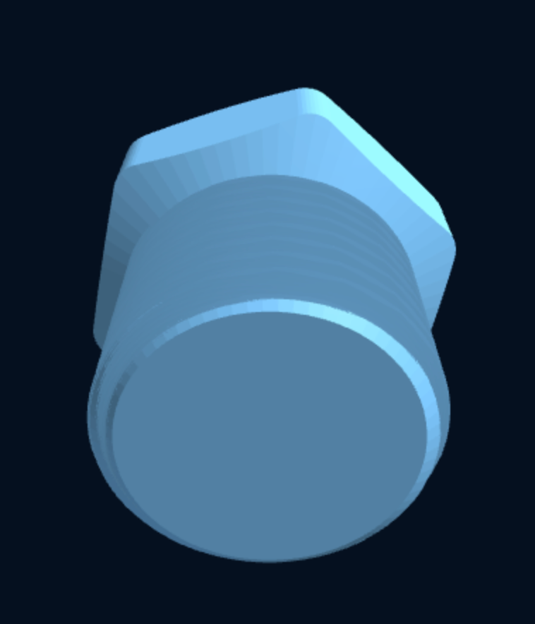 BSP Blanking Plug / Cap — Parametric (3D Print) — foto 3