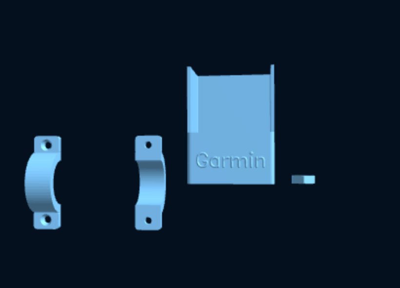 Tube/Rail Mount Device Holder — Tablet · Phone · Garmin (Parametric Kit, 3D Print) — foto 3