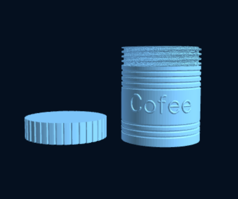Free 3D-printed storage jar with screw lid