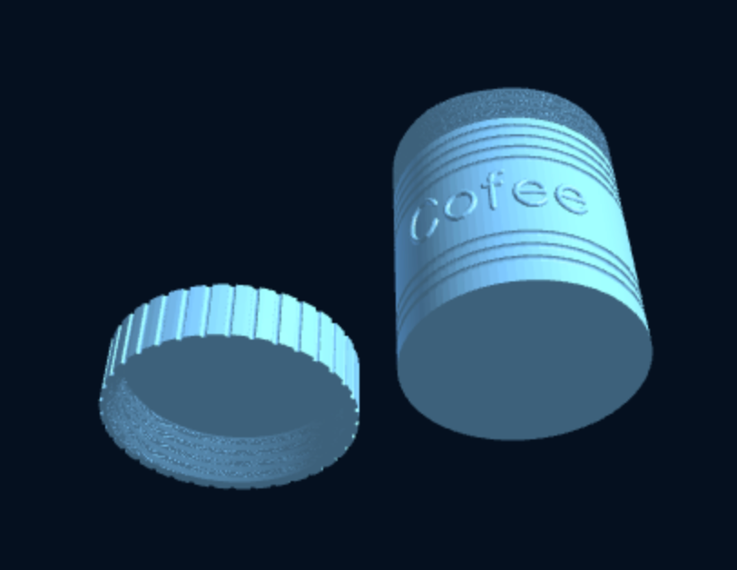 Storage Jar with Screw Lid + Custom Name — Parametric (3D Print, Free) — foto 2