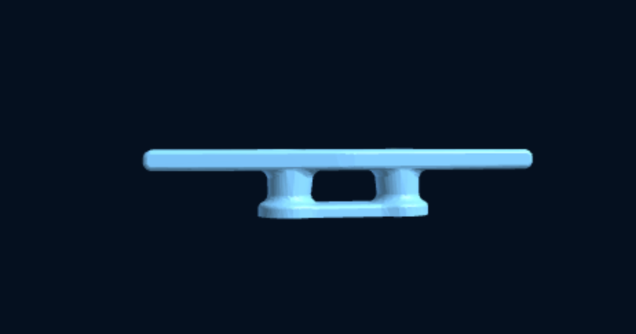 3D-printed custom boat rope cleat
