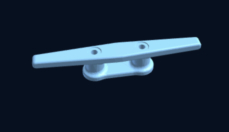 Boat Cleat — Custom Length, Threaded Holes or Studs (3D Print) — foto 5