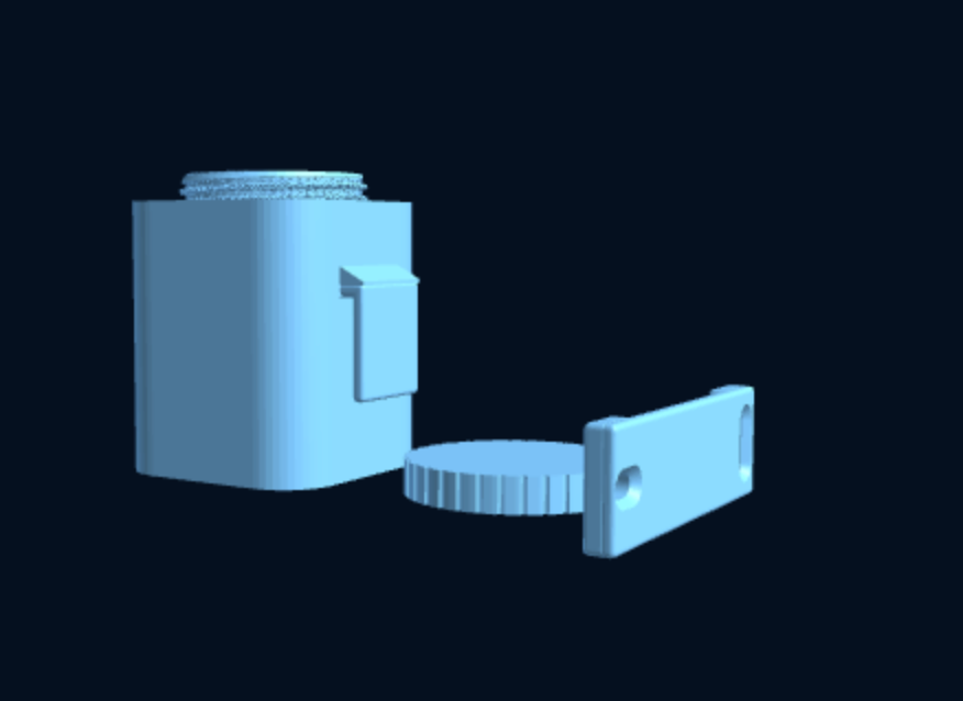 3D-printed Modular Jar Kit — Wall Rail + 1–3 Square Jars (Custom Names) — photo 2