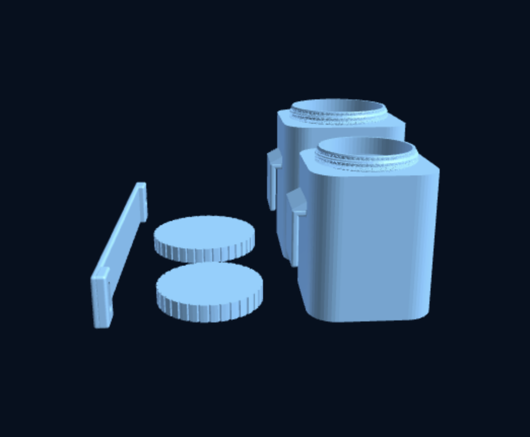 3D-printed Modular Jar Kit — Wall Rail + 1–3 Square Jars (Custom Names) — photo 5