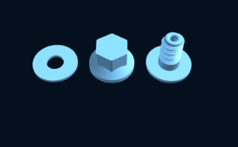 3D-printed Textile Padeye Kit — Bushing + Flanged Cap Nut + Washer