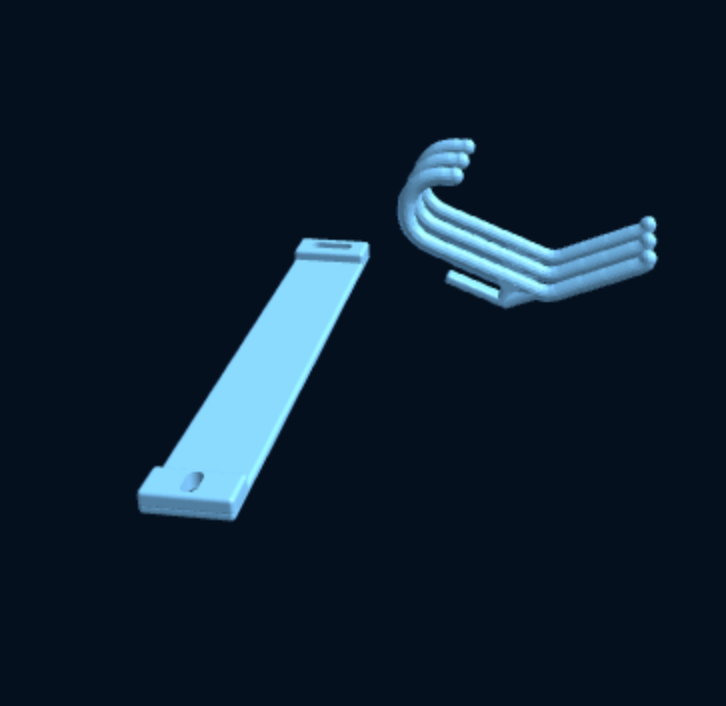 3D-printed Modular Kitchen Hook Rail — Up to 5 Round Hooks on a 2-Screw Bar — photo 3